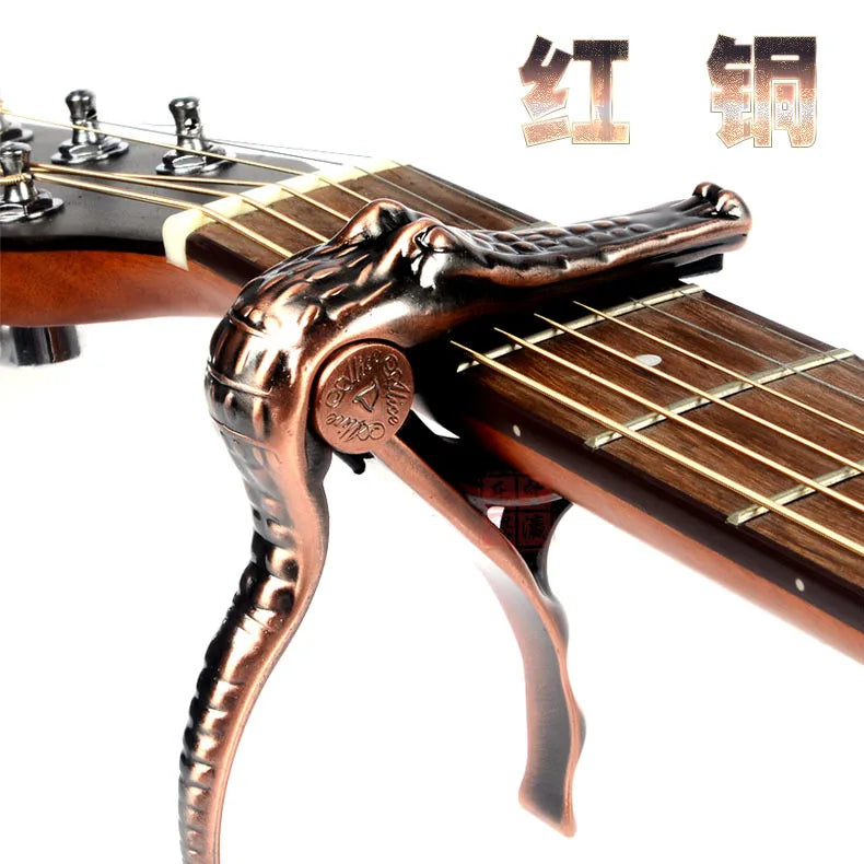 Crocodile Clamp Guitar Capo Quick Change Key Acoustic Classic Tone