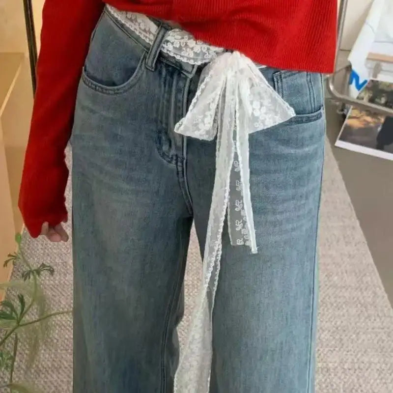 Multi-Way Floral Lace Ribbon Belt – Hair Scarf & Bag Charm