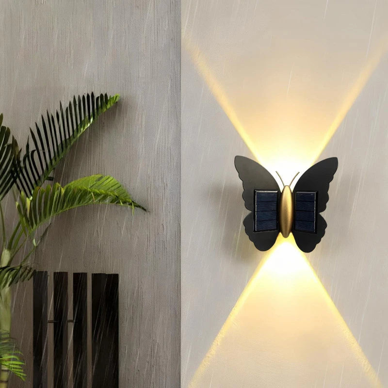 Butterfly Solar Wall Light – Motion Sensor & IP65 Waterproof