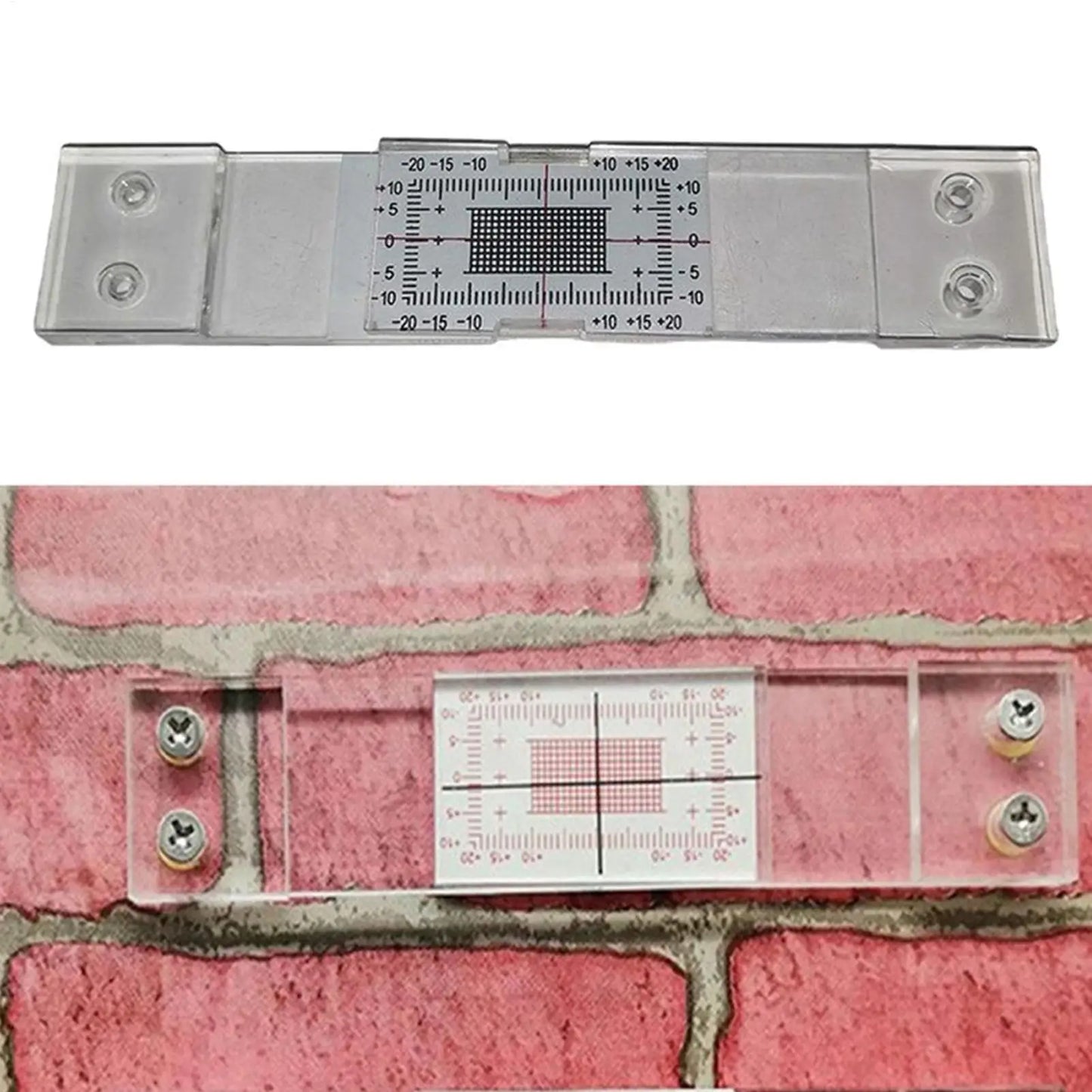 Acrylic Crack Monitor Gauge Ruler | 0–80mm Wall Crack Tracker