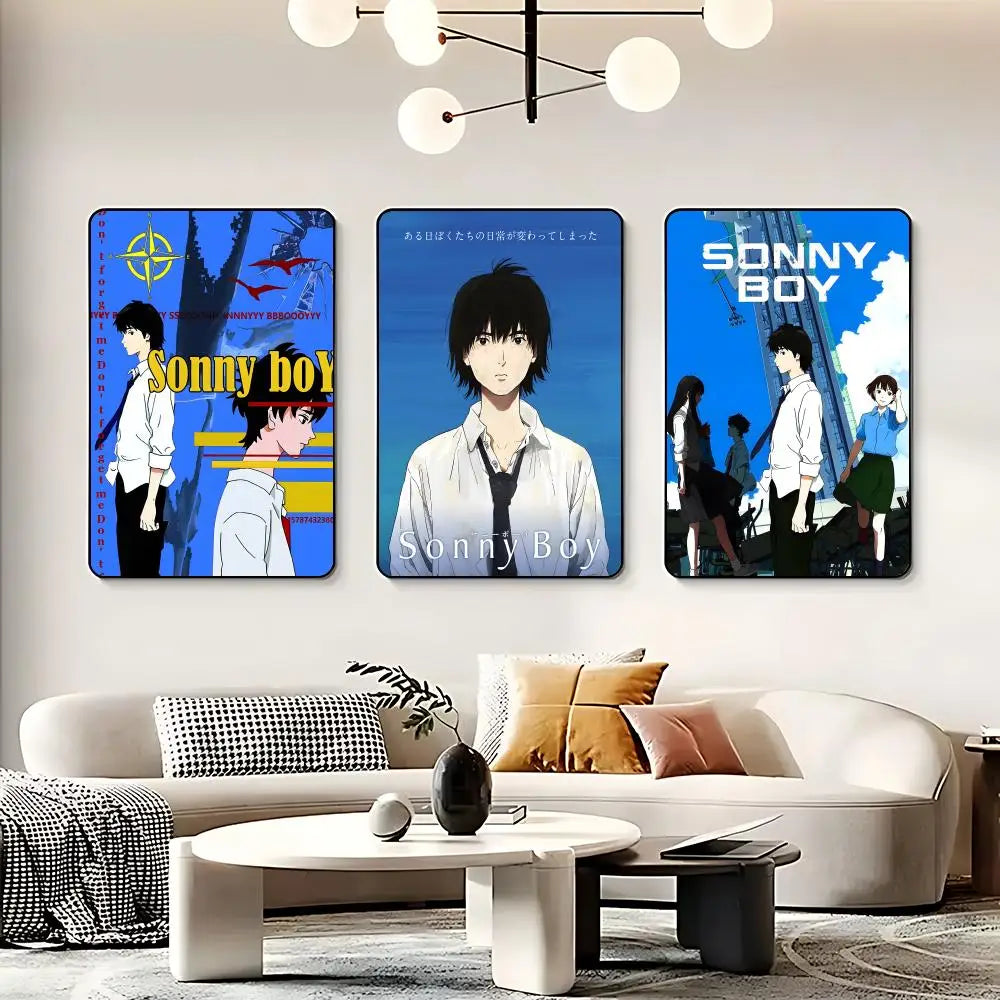 Anime Sonny Boy HD Poster – Self-Adhesive Waterproof Wall Art Anime Wall Poster Peaceful Pleasures Health and Wellness