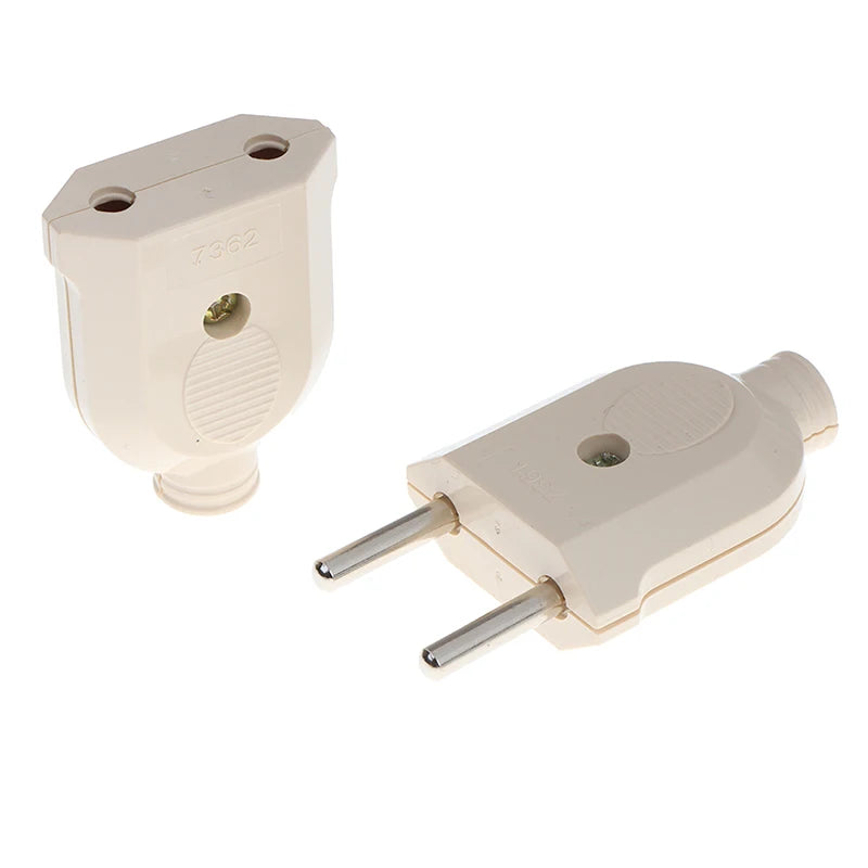 New 2 Pin EU Plug Male Female electronic Connector Socket Wiring Power Extension Peaceful Pleasures Health and Wellness