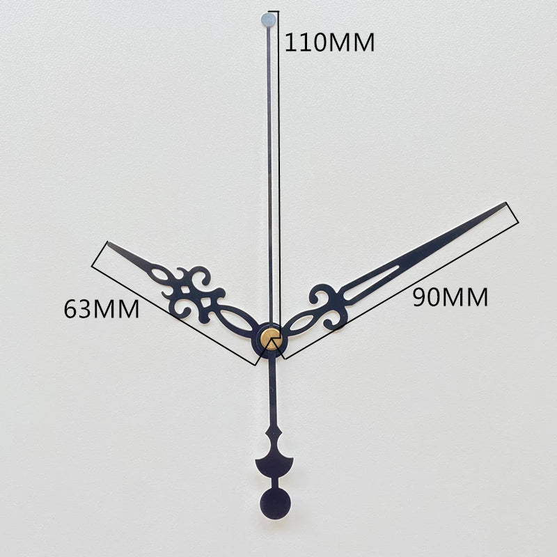 Silent Mute DIY Wall Clock Movement with Hands – Quartz Mechanism Repair Kit