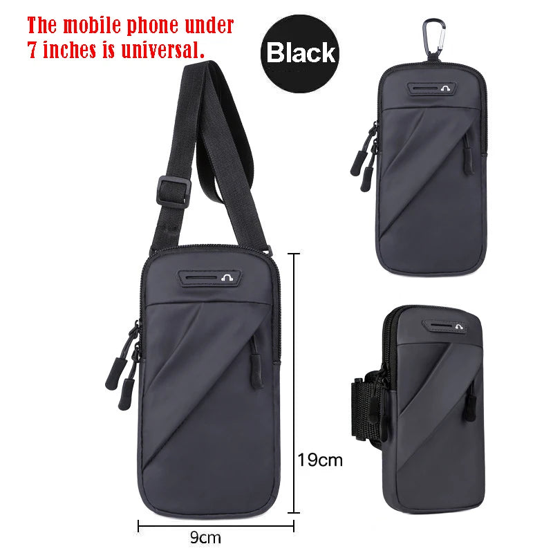 Mobile Phone Bag Wrist Armbands Running Bag For Phone Mp3 Mp4 Bags Armband On The Phone Bags Accessories Sleeve Bags Women's Bag Peaceful Pleasures Health and Wellness Black with strap China Mainland