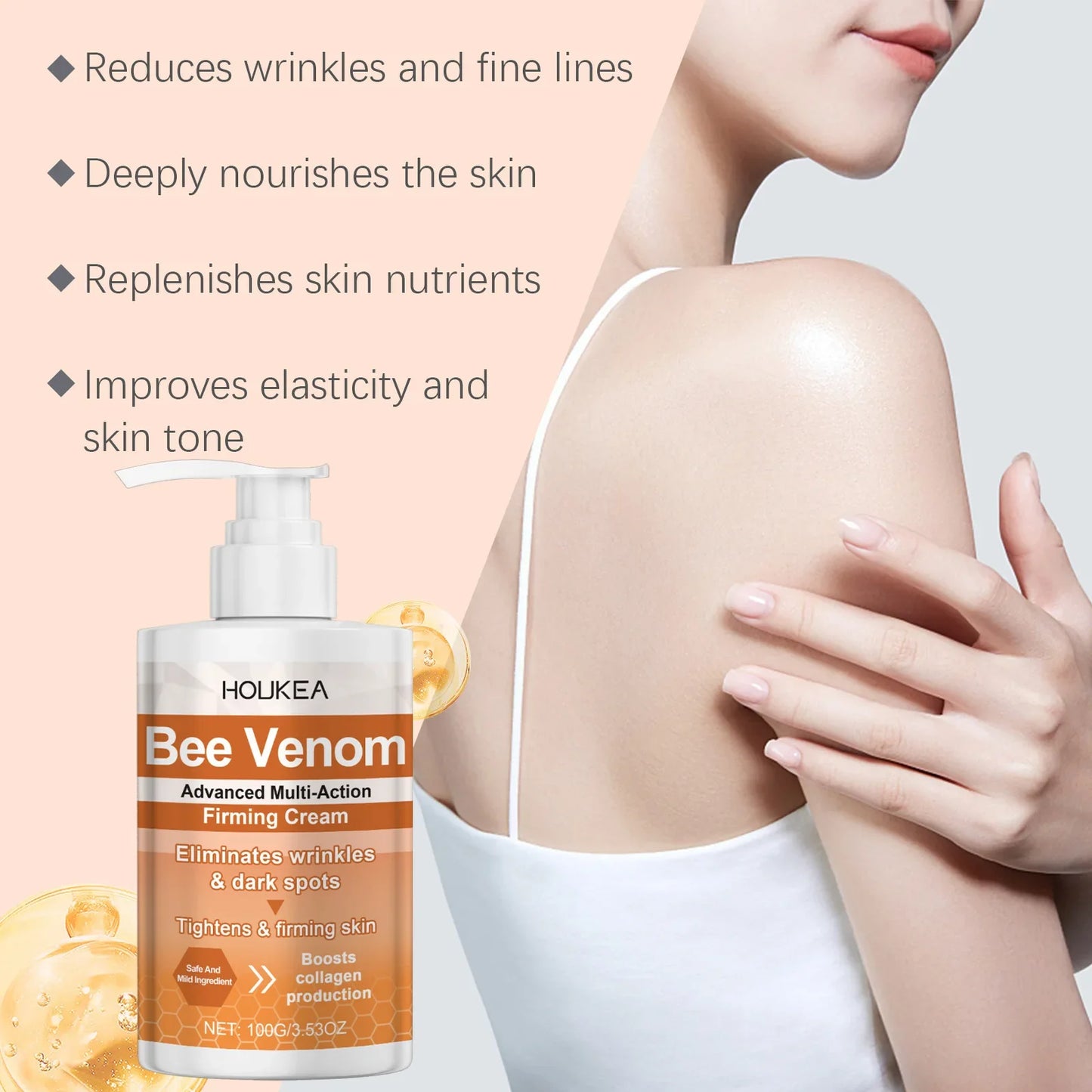 HOUKEA Bee Venom Firming Body Cream – Skin Tightening 100g