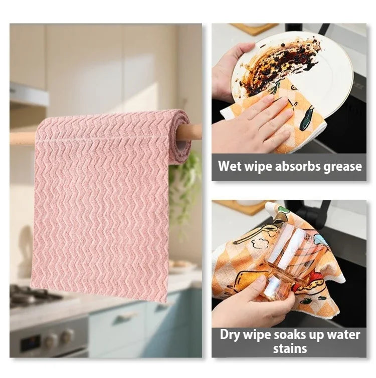 20PCS Disposable Tearable Cleaning Towel RollMultipurpose Lazy CleaningCloths Kitchen DishWipes Wet DryUse for Home Cleaning Peaceful Pleasures Health and Wellness