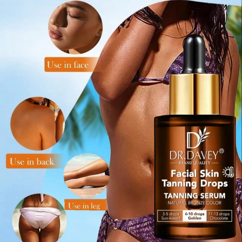DR.DAVEY Sunless Tanning Serum 2×30ml | Bronzing & Moisturizing