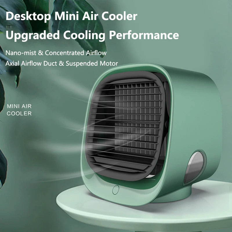 New Mini Air Cooler for Office, Home, Dormitory, Desktop Air Conditioning Fan, USB Fan Gift Peaceful Pleasures Health and Wellness