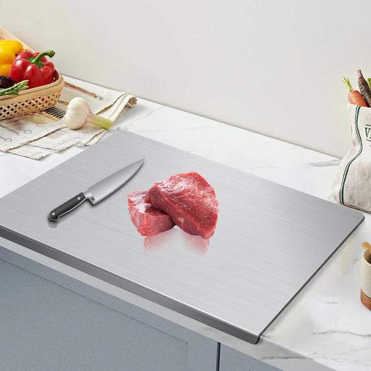 304 Stainless Steel Cutting Board Butcher Block Household Rolling Board Kitchen Supplies Food Preparation Meal Prep Tools Peaceful Pleasures Health and Wellness