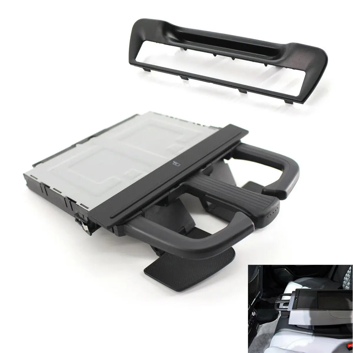 Rear Armrest Cup Holder Surround Trim Set Black Fit for-Audi A6 / A7 2011-2016 8P0885995B 6PS / 4G8863289A 4PK Peaceful Pleasures Health and Wellness