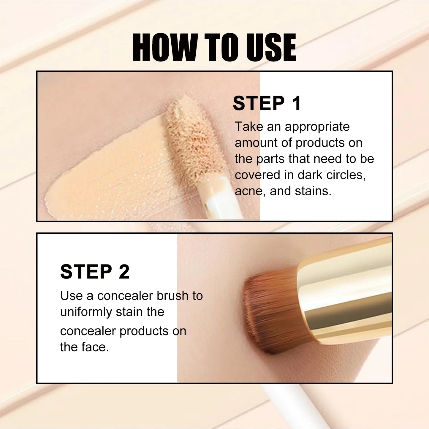 Eelhope Double Head Waterproof Concealer – Full Coverage, 74g