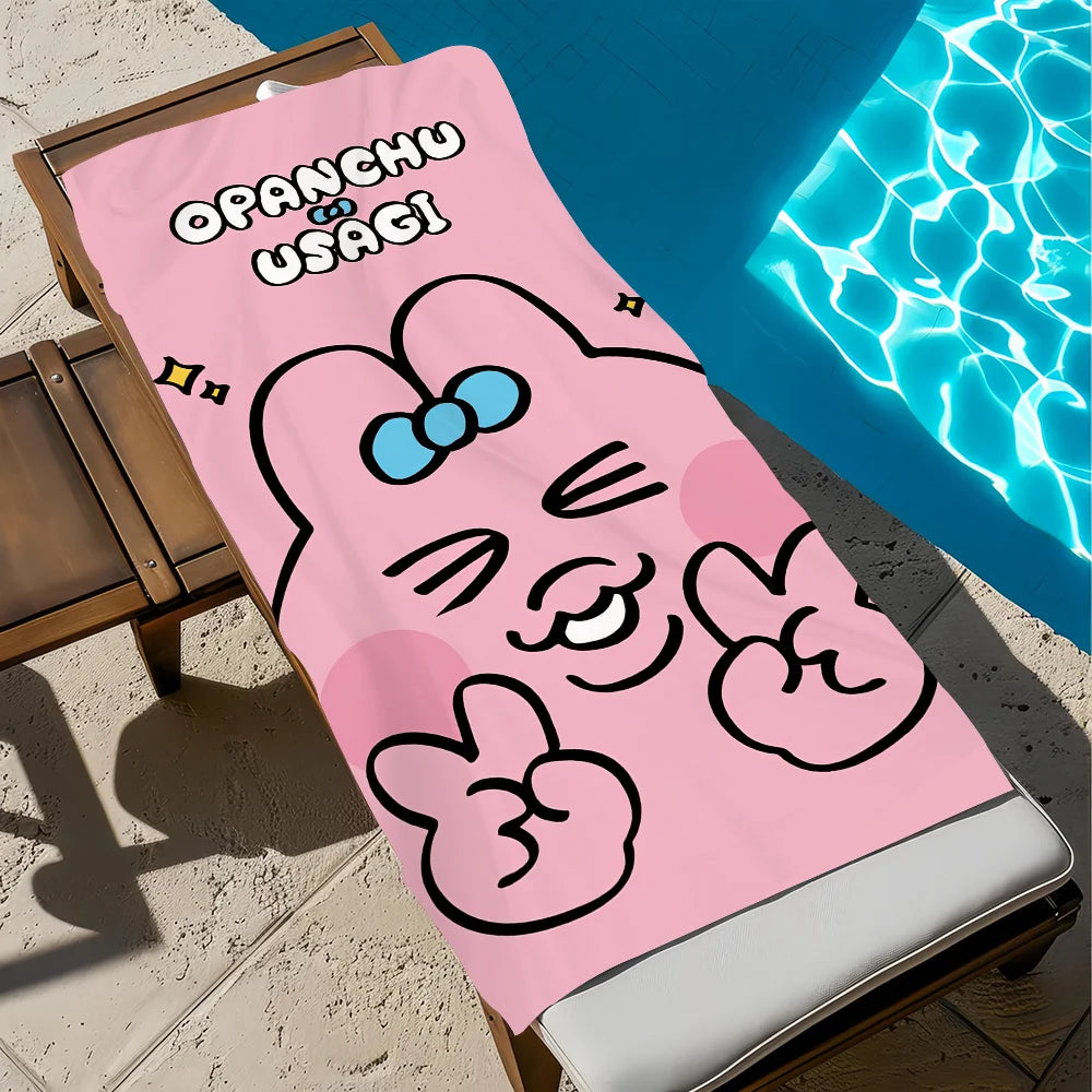 Anime Rabbit Quick-Dry Beach Towel | Soft Pool & Travel Towel Quick-Dry Beach Towel Peaceful Pleasures Health and Wellness z4 STJ150x180CM