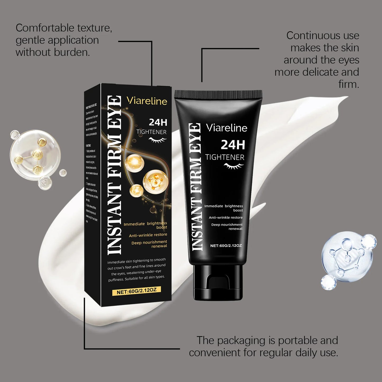 Firming Eye Cream Deep Nourishing Reduce Wrinkles Lifting Smoothing Remove Dark Circles Brightening Hydrating Eye Repair Cream Peaceful Pleasures Health and Wellness