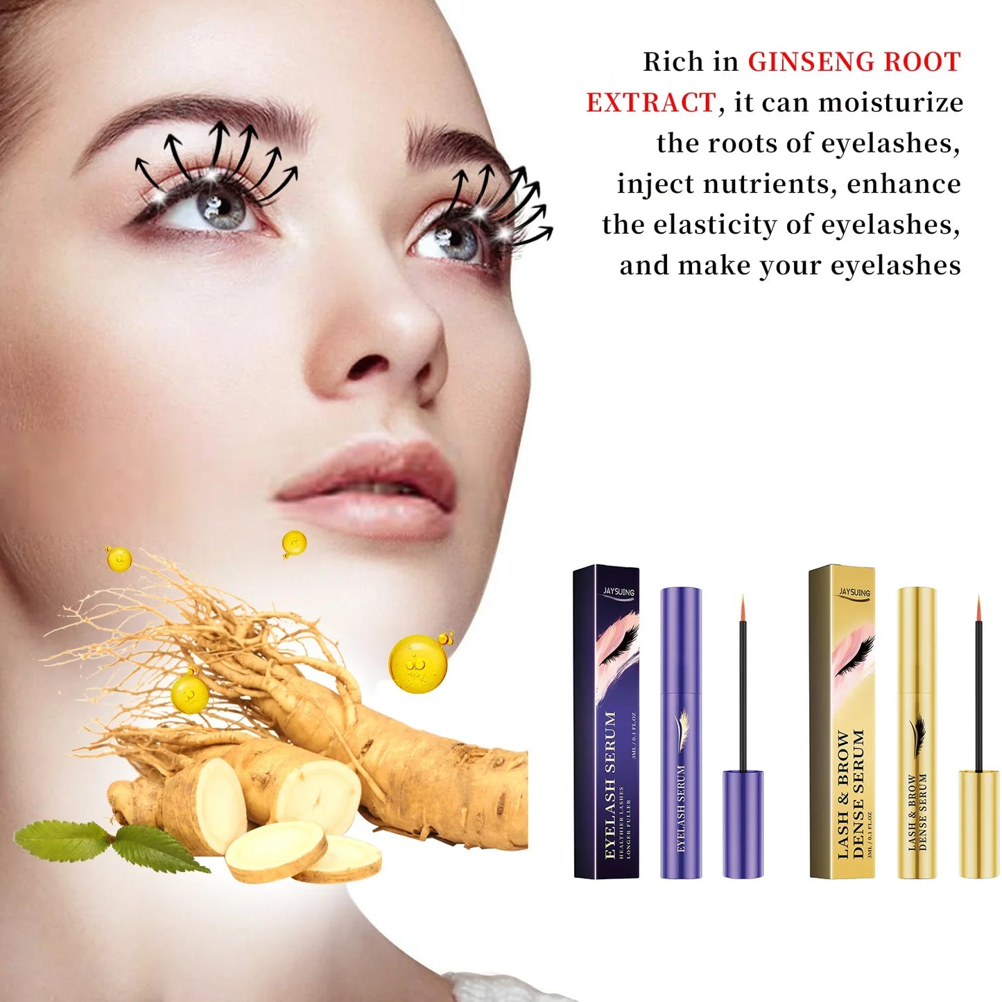 Jaysuing Eyelash & Eyebrow Growth Serum – Thicken & Lengthen
