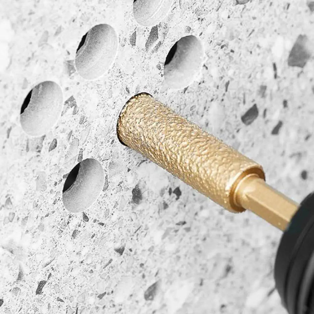 Diamond Grit Tile & Glass Drill Bits Set – 5-Piece Hex Shank