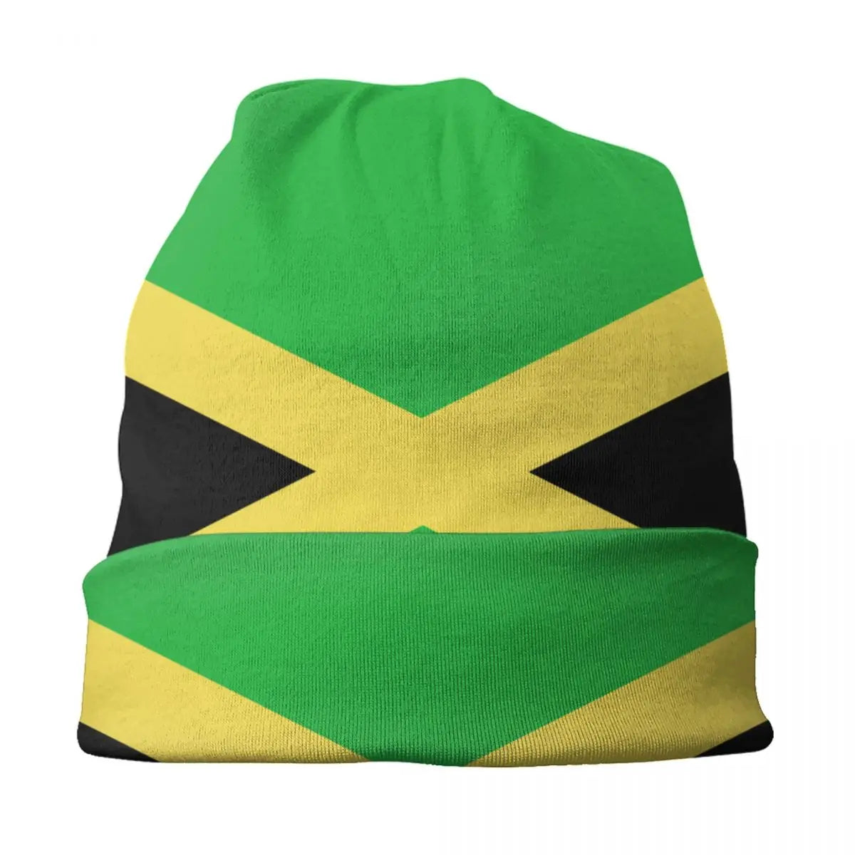 Jamaica Flag Knit Beanie Hat | Unisex Jamaican Pride Skull Cap
