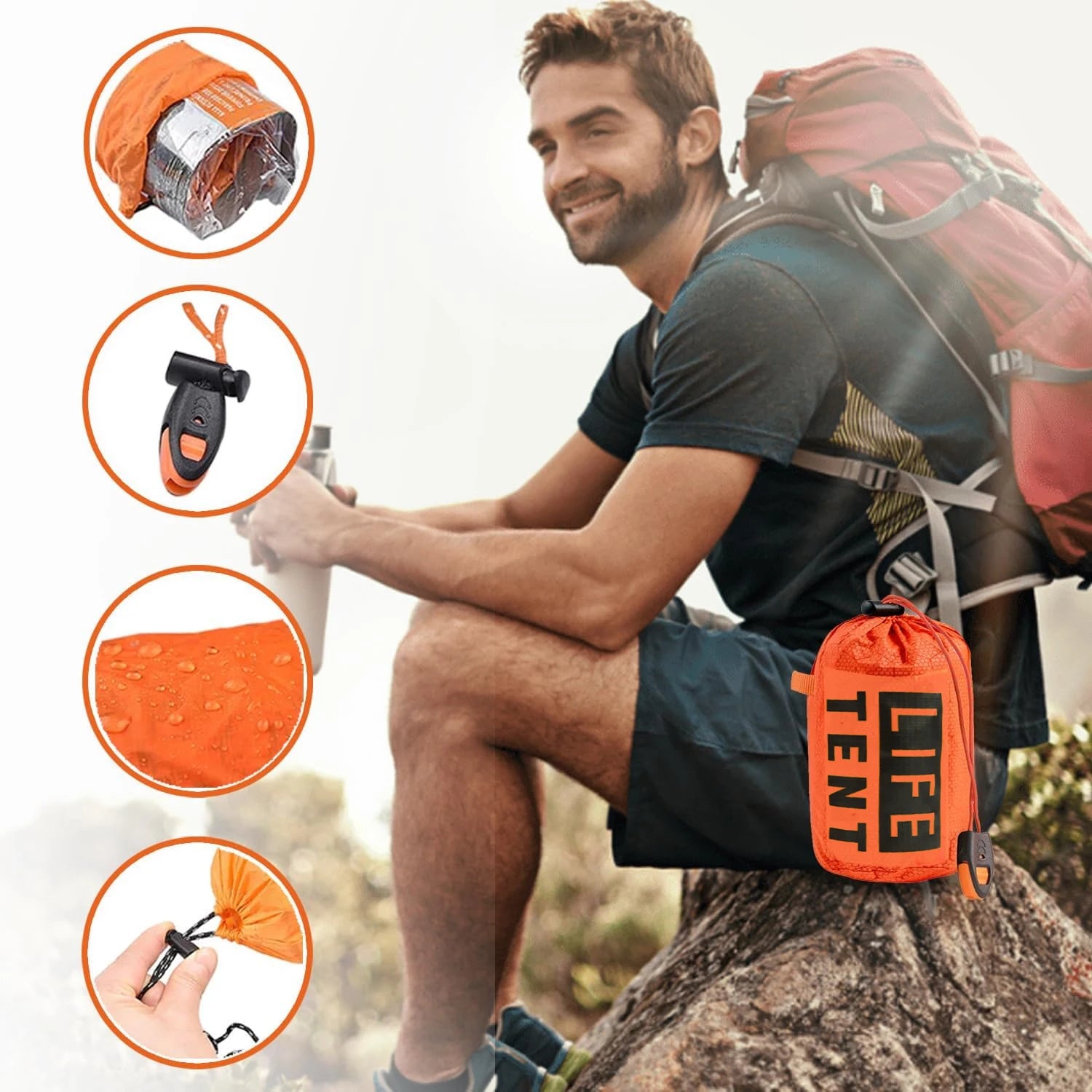 Disaster-relief Supplies Camping Tents Waterproof Baraca Washroom Tent 2 People Set Tent's Glass and Steel House Prevention Peaceful Pleasures Health and Wellness
