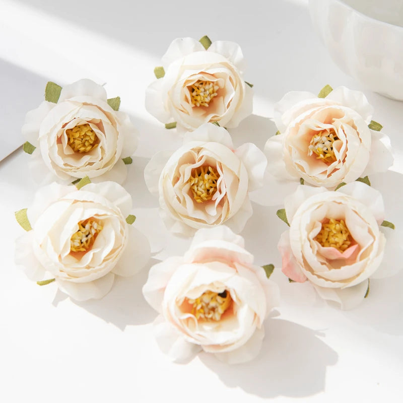 Artificial Silk Rose Flower Heads 10/20pcs – Multicolor Decor