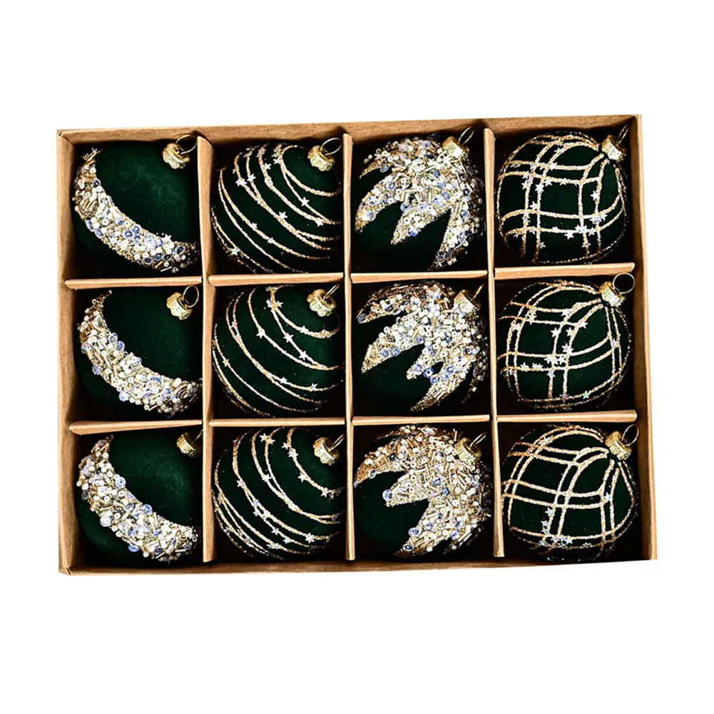 Christmas Ball Ornaments Set of 12 – Tree & Wreath Decor