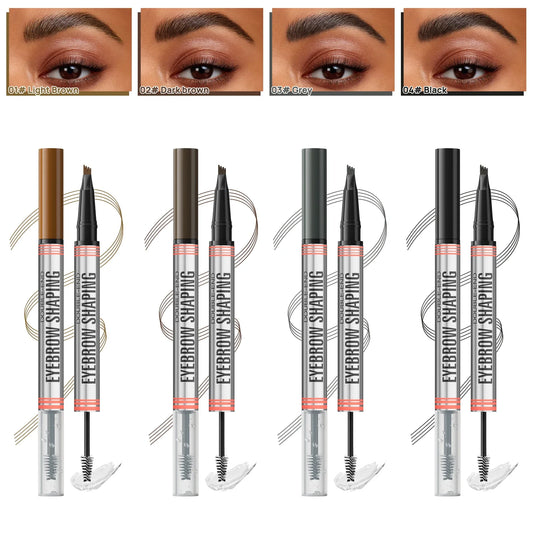 Hello Kiss 4-Prong Eyebrow Pencil – Waterproof, Long-Lasting Eyebrow Pencil Oasis Select