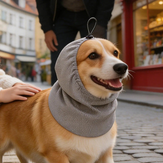 Dog Ear Cover Adjustable Elastic Comfortable Headwear Flexible Head Wrap Dog Snood For Pet Puppy Small Medium Large Breed Indoor Peaceful Pleasures Health and Wellness
