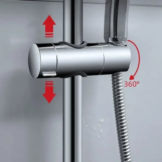 Hot Universal Shower Head Holder Adjustable 18~25mm ABS Chrome Shower Rail Holder Bathroom Accessories Shower Mounting Brackets Peaceful Pleasures Health and Wellness