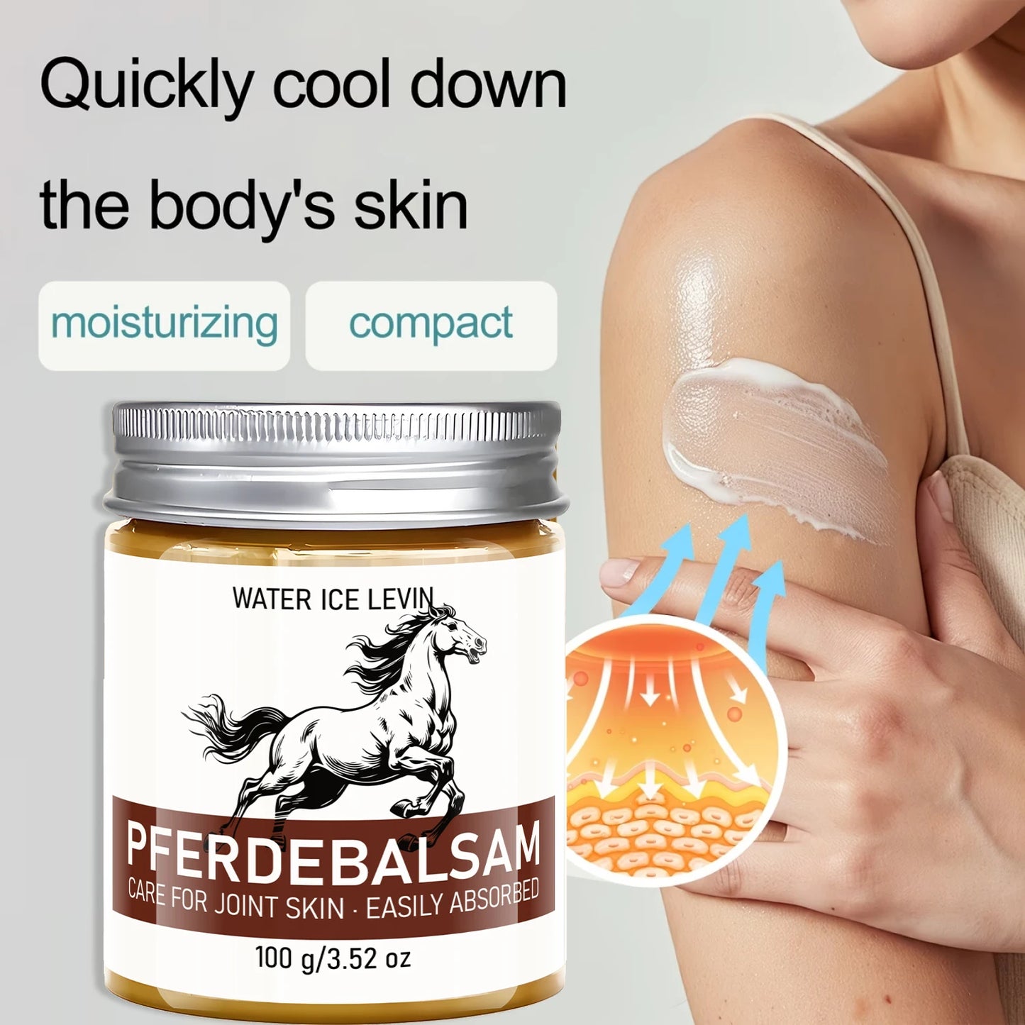 Knee & Foot Massage Cream | Soothing Body Cream with Hyaluronic Acid 100g Peaceful Pleasures Health and Wellness