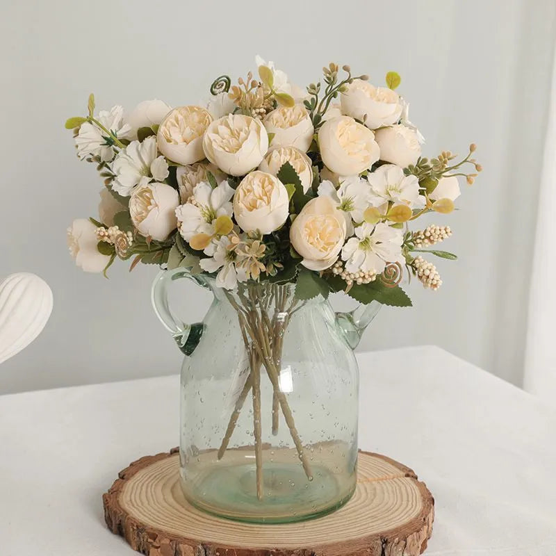 Silk Artificial Rose & Peony Bouquet | Wedding & Home Décor