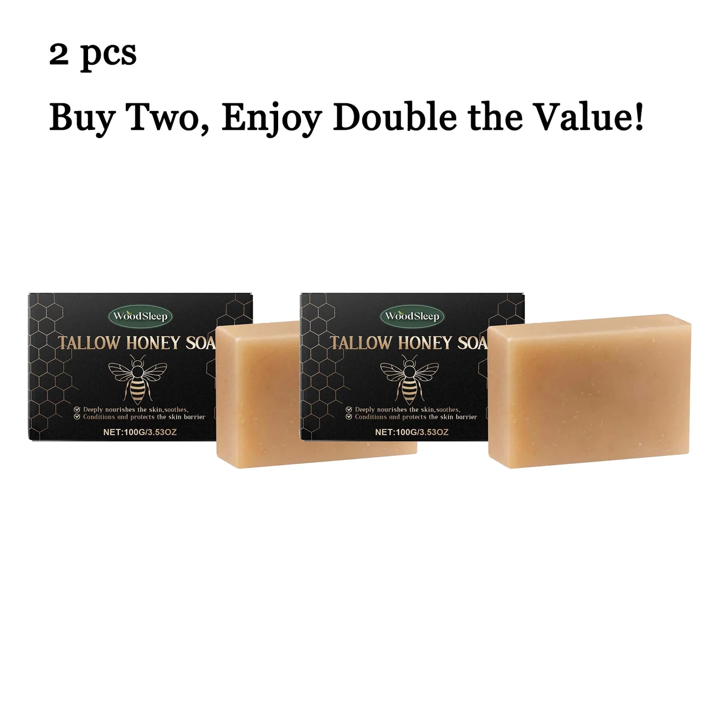 Tallow Honey Soap 100g – Hydrating Natural Cleansing Bar