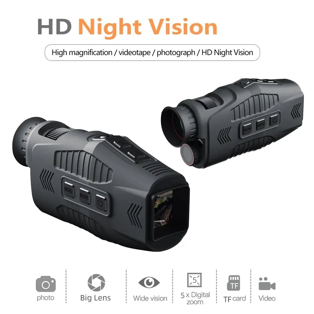 R11 1080P Monocular Infrared Night Vision Device Day Night Use Photo Video 5X Digital 300M Full Dark Viewing Distanc For Hunting Peaceful Pleasures Health and Wellness