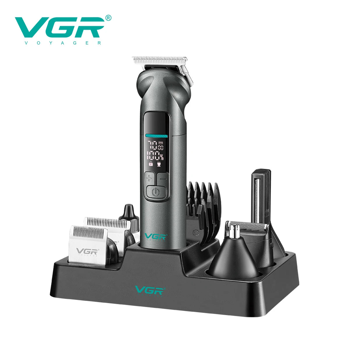 VGR 6-in-1 Multi functional Hair Trimming Set Men's Hair Clipper Shaver Ear and Nose Hair Private Hair Removal Device V-096 Peaceful Pleasures Health and Wellness