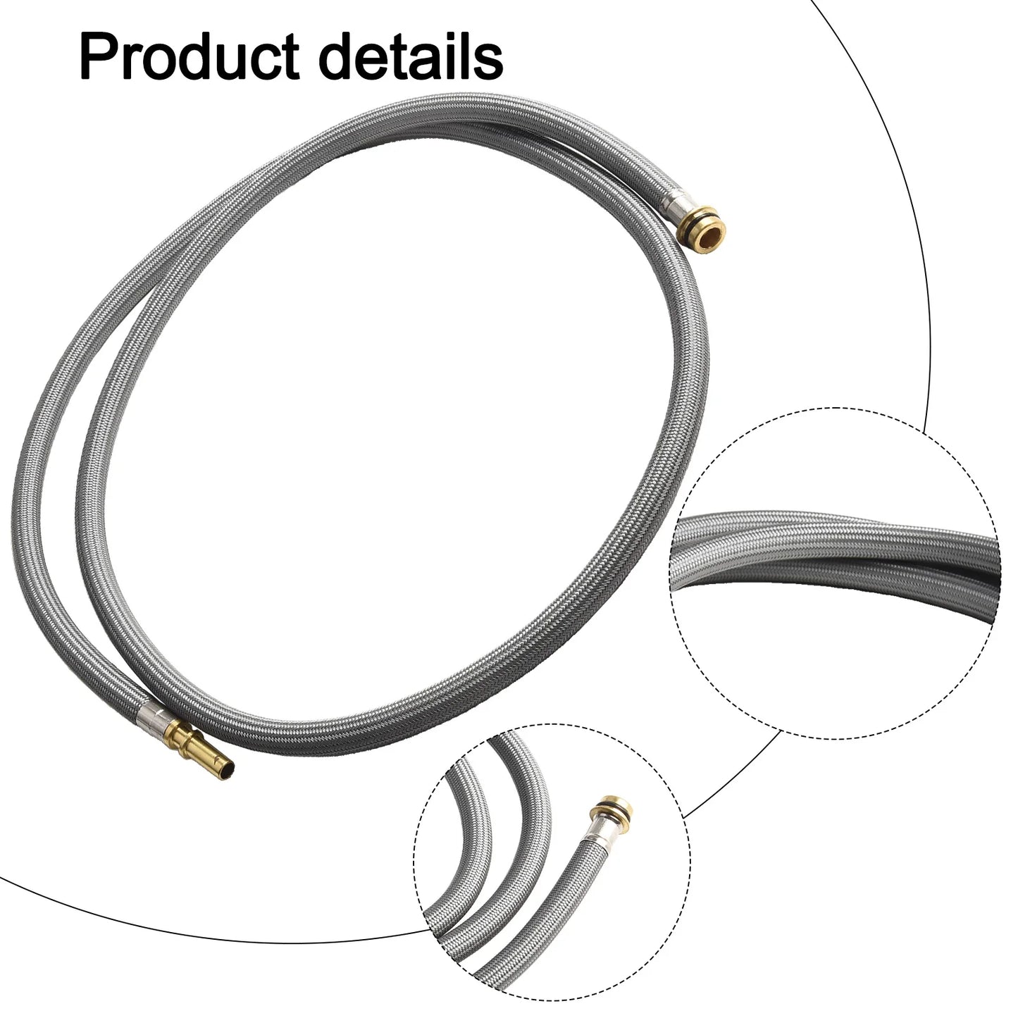 59" Nylon-Braided Pull-Down Kitchen Faucet Replacement Hose