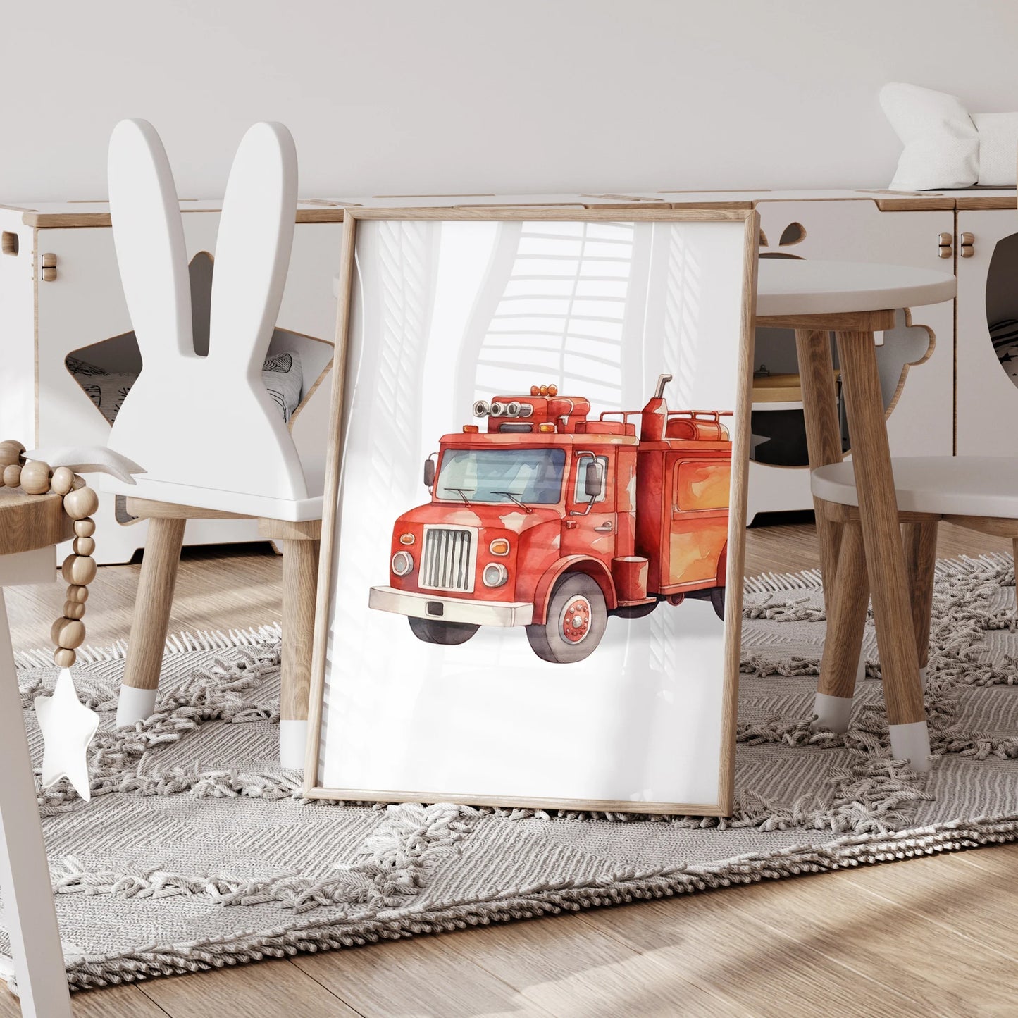 Personalized Firefighter Canvas Wall Art Set of 3 | Kids Decor