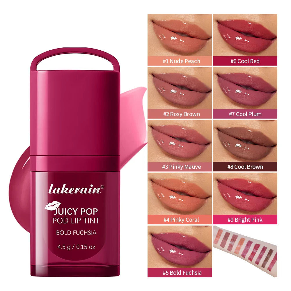 JuicePop Hydrating Lip Tint & Oil Gloss – 9 Vivid Colors