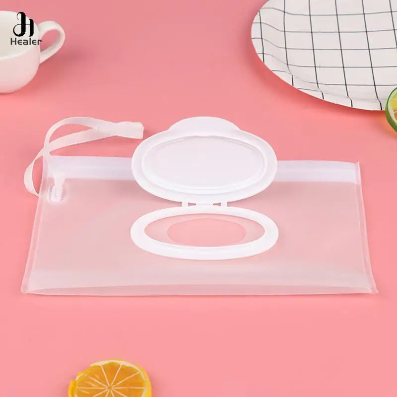 Portable Baby Wet Wipes Dispenser Bag | Cartoon Snap-Strap Pouch
