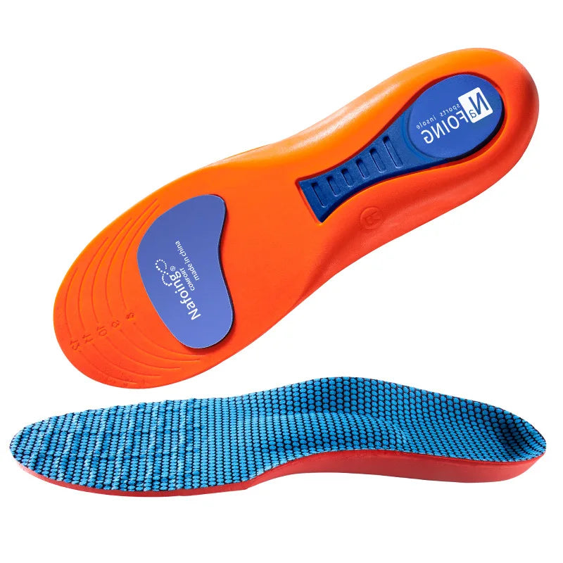 Sport Orthopedic Insoles for Feet Men Women EVA Breathable Shock Absorption Shoes Insole for Running Basketball Sport Care Pads Peaceful Pleasures Health and Wellness orange 39-40(250mm)
