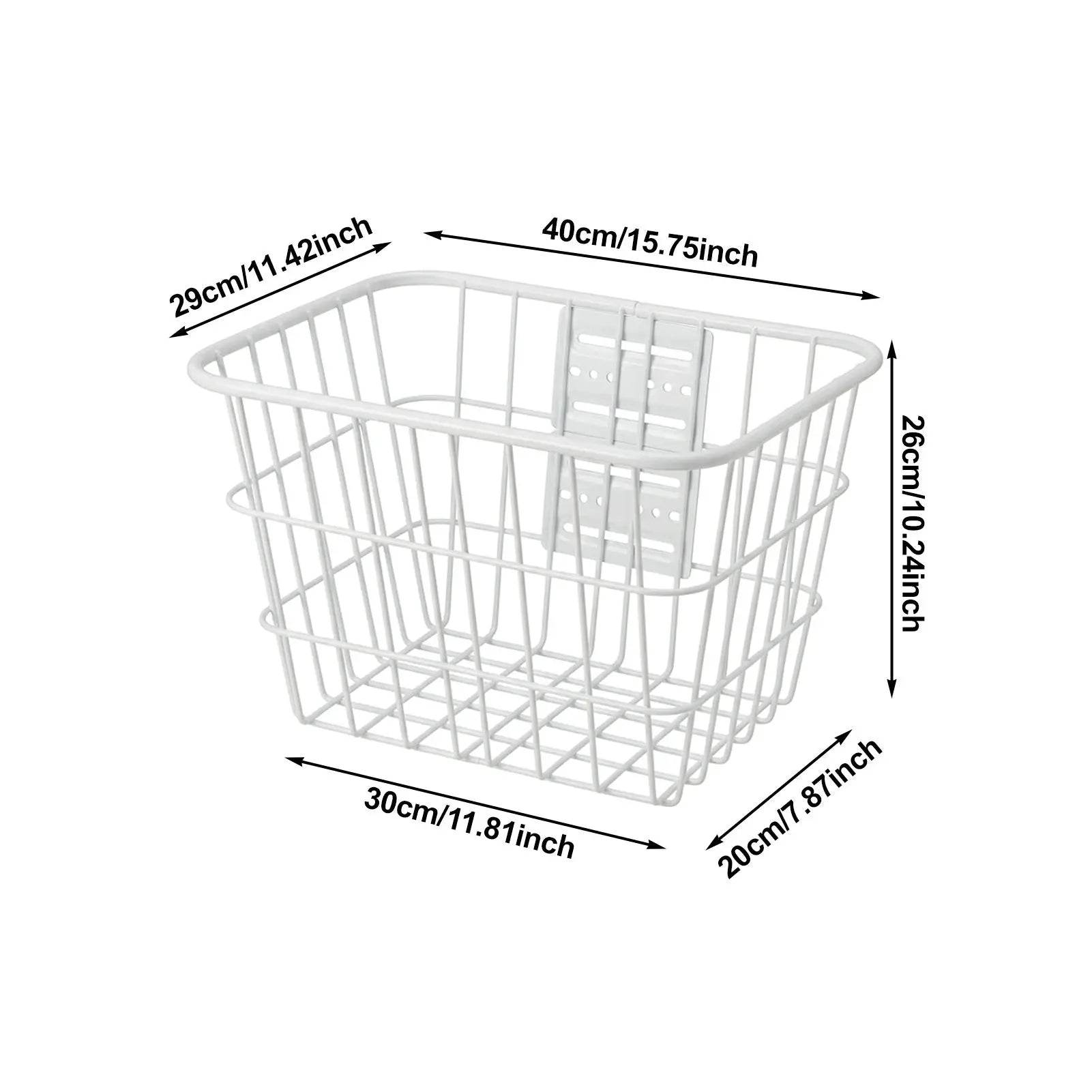 Metal Rear Bike Basket For Electric Bicycle With Lid And Reinforced Structure Peaceful Pleasures Health and Wellness