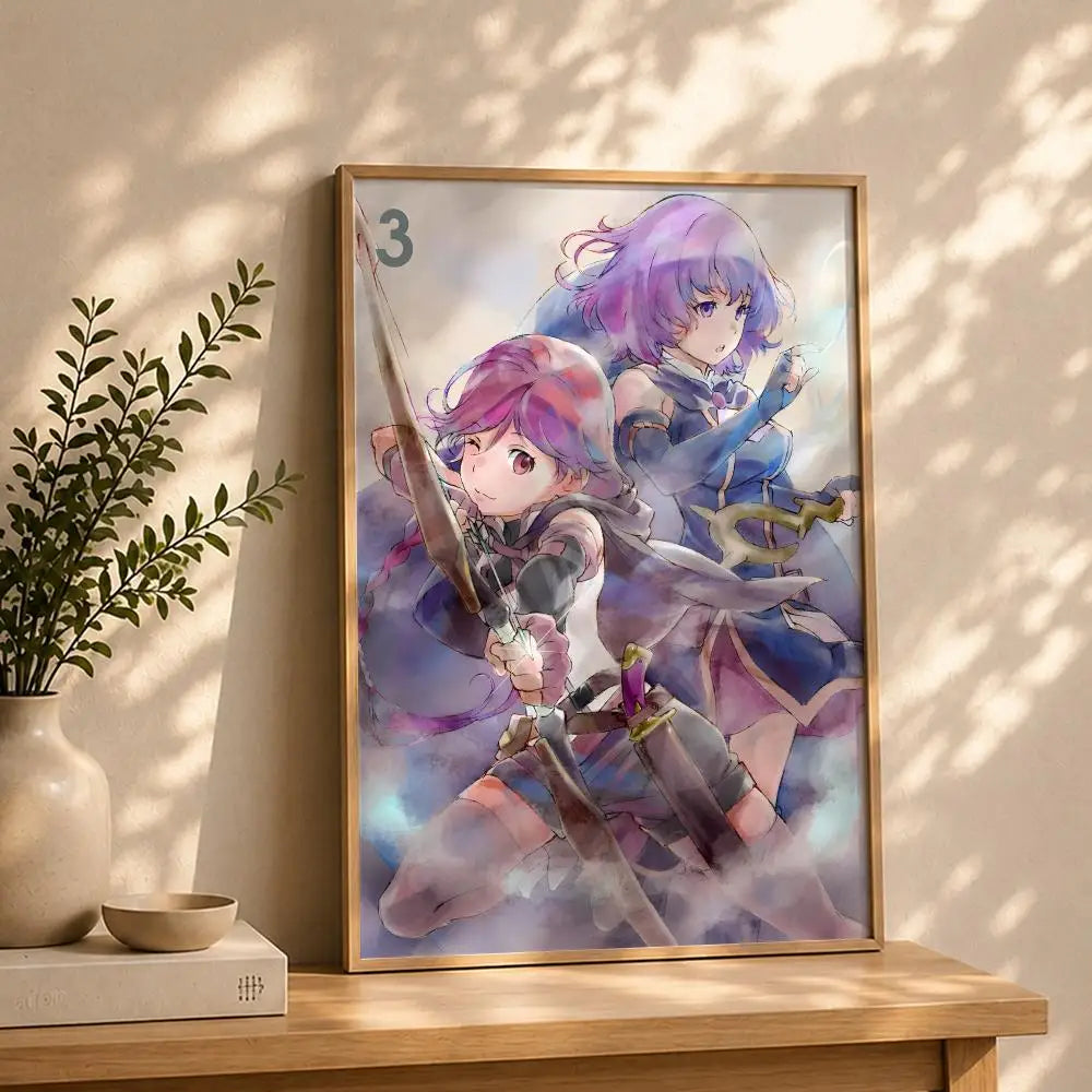 Grimgar of Fantasy & Ash Anime Poster – HD Waterproof Wall Art Anime Wall Poster Peaceful Pleasures Health and Wellness