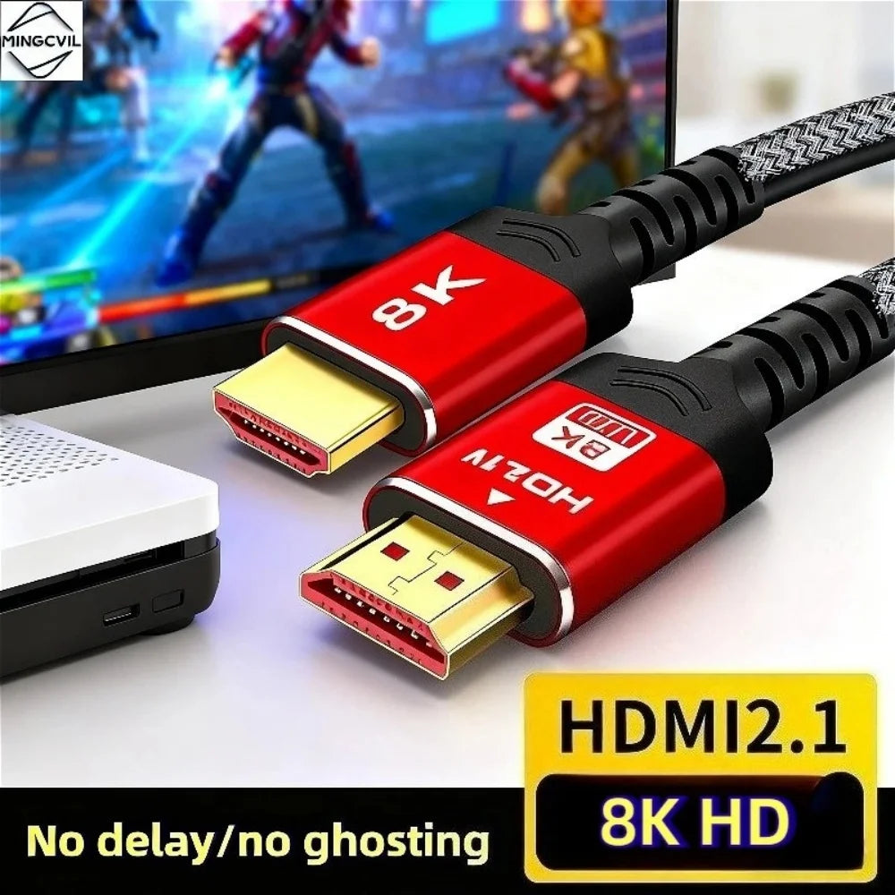 HD 2.1 8K@60Hz Cable Nylon Braided eARC Dolby Atmos HDR 4K120Hz 2K240Hz Video Cord for PS5 Xbox Smart TV Monitor Projector Peaceful Pleasures Health and Wellness