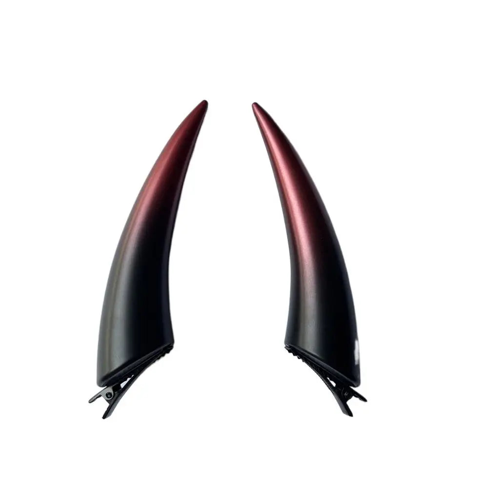 Luminous Devil Horn Hair Clips | Gothic Cosplay Halloween Accessory