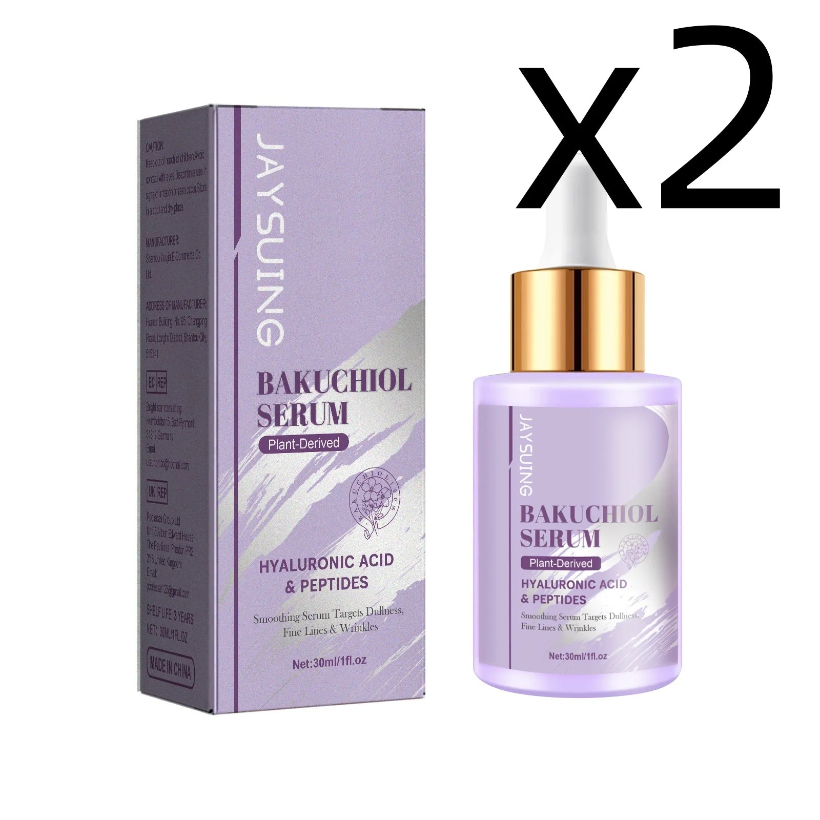 Hyaluronic Acid Firming Essence Shrink Pores Even Skin Tone Reduce Fine Lines Repair Barriers Deep Moisturizing Facial Serum Peaceful Pleasures Health and Wellness 2x30ml