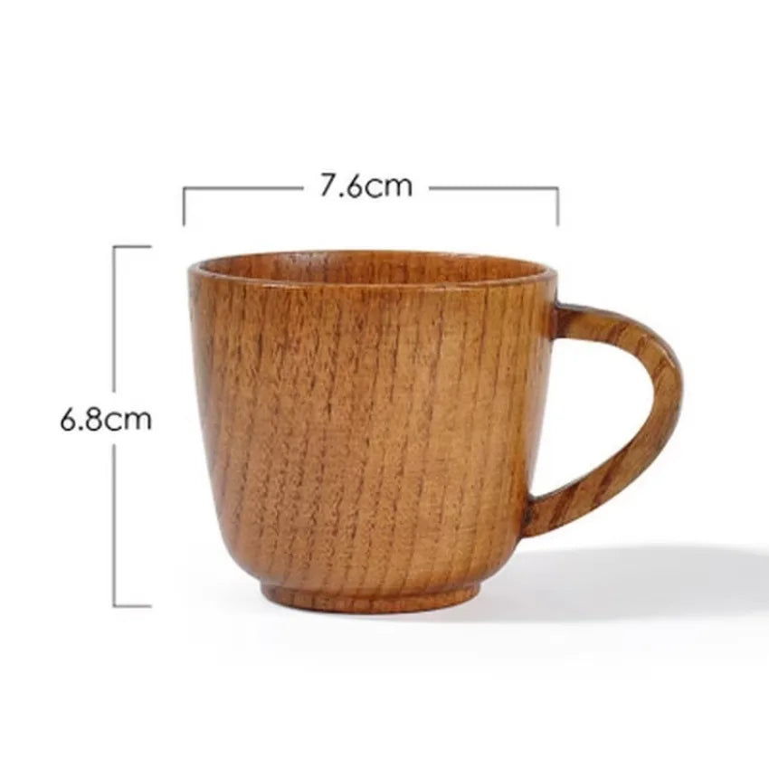 Handmade Wooden Mug Natural Coffee Tea Beer Cup Simple Drinkware Home
