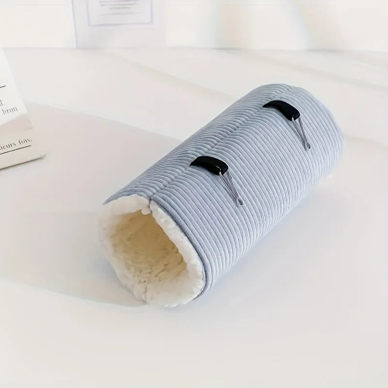 Foldable Corduroy Pet Tunnel Cave Bed for Cats & Small Dogs