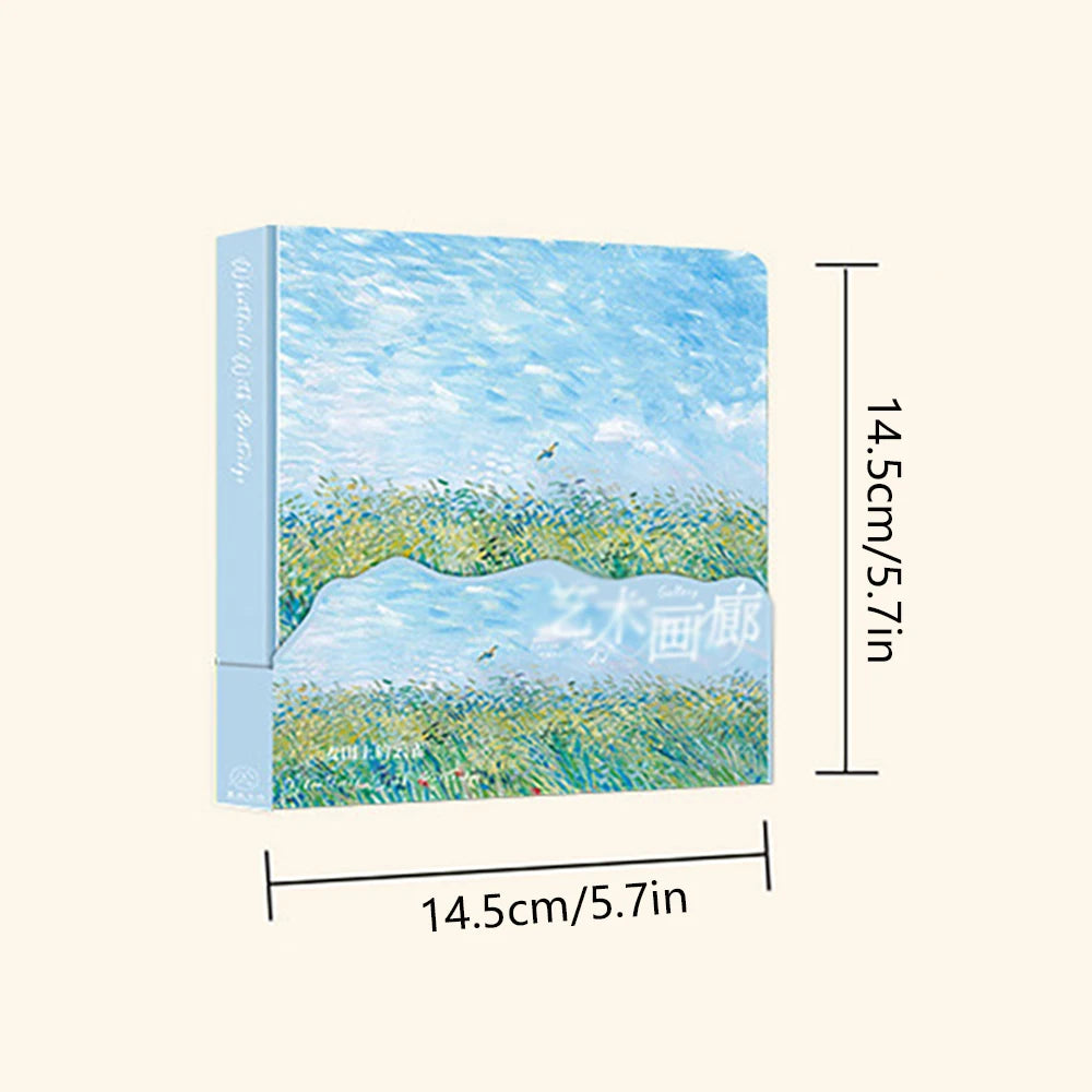 Art Gallery Square Notebook Beauty Monet Van Gogh Classic Paintings