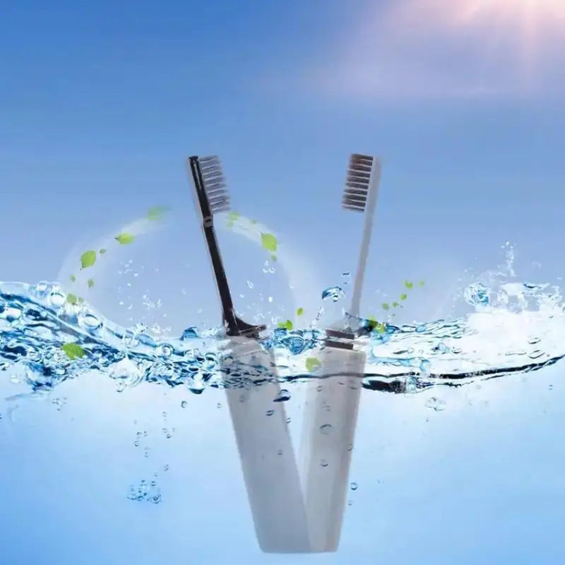 Folding Charcoal Travel Toothbrush – Compact & Portable Folding Travel Toothbrush Peaceful Pleasures Health and Wellness