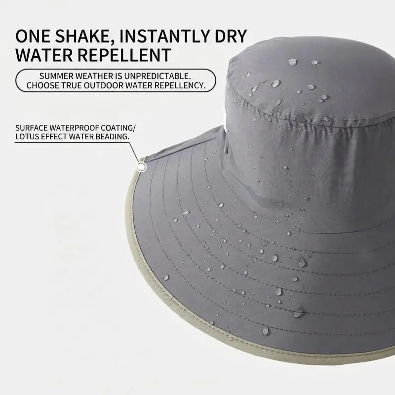 Full Face Neck Integrated Sun Hats Quick Dry Wide Brim Outdoor Fishing Bucket Caps Breathable Mountaineering Visors Peaceful Pleasures Health and Wellness