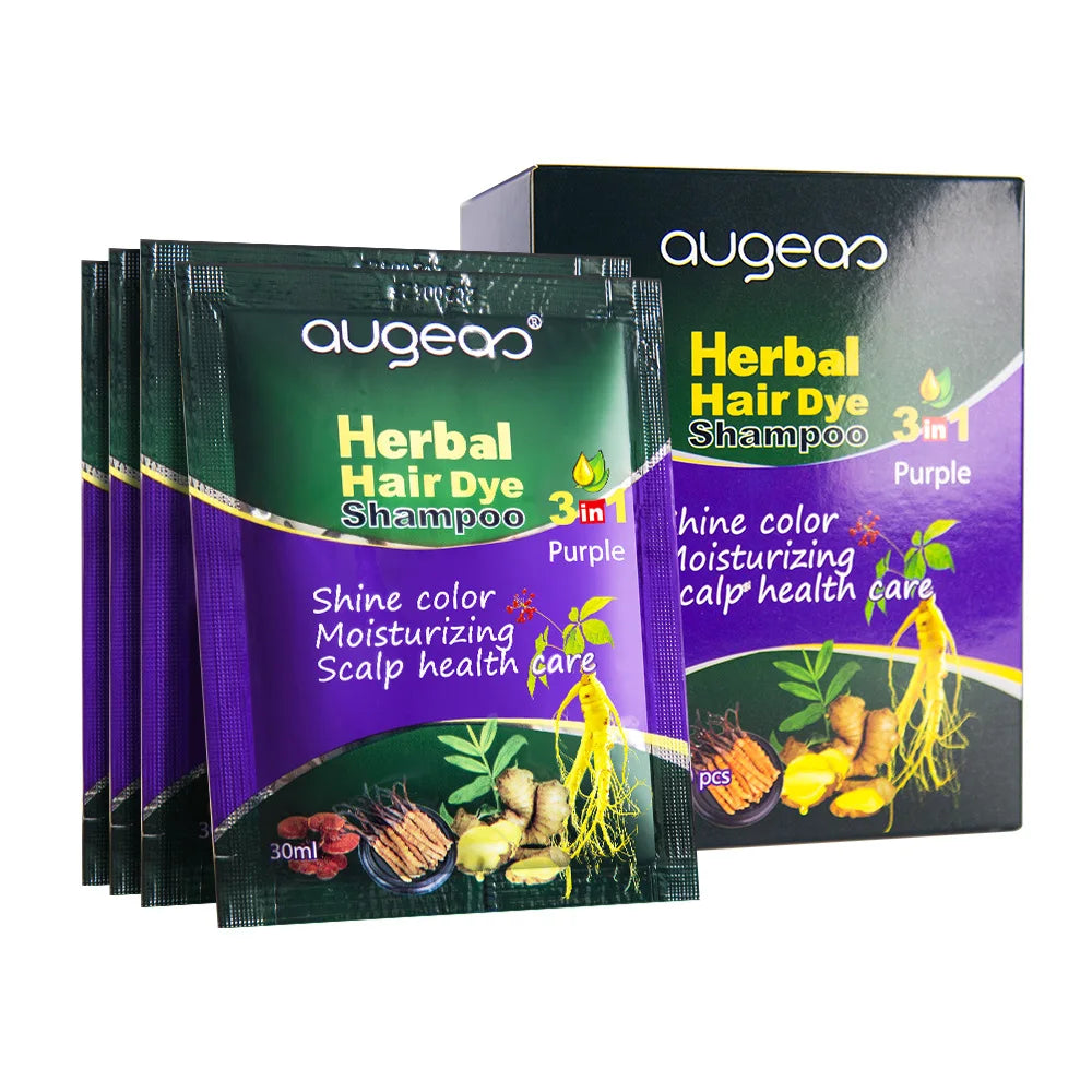 Hair Color Dye Shampoo | 6 Shades Plant Formula 500ml