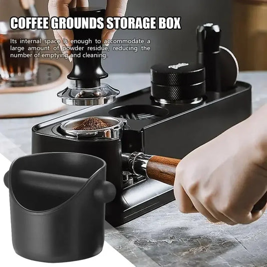 Coffee Powder Box Black Coffee Slag Bucket with Deep Bowl Dump Bin Detachable Knock Bar Coffee Machine Grind Trash Bin Peaceful Pleasures Health and Wellness