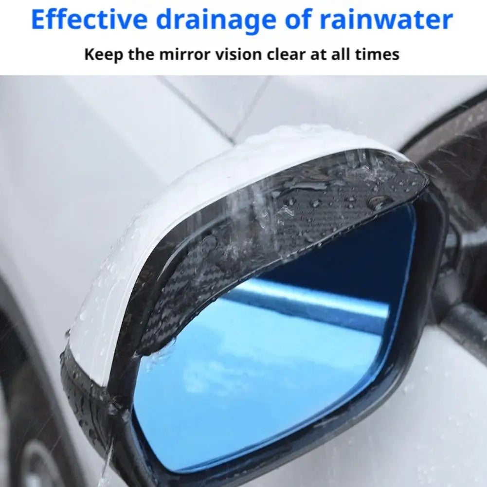 2Pcs Rearview Mirror Rain Eyebrow Car Rearview Mirror Rain Eyebrows Rain Shield Reverse Mirror Anti Reflective Universal Baffle Peaceful Pleasures Health and Wellness