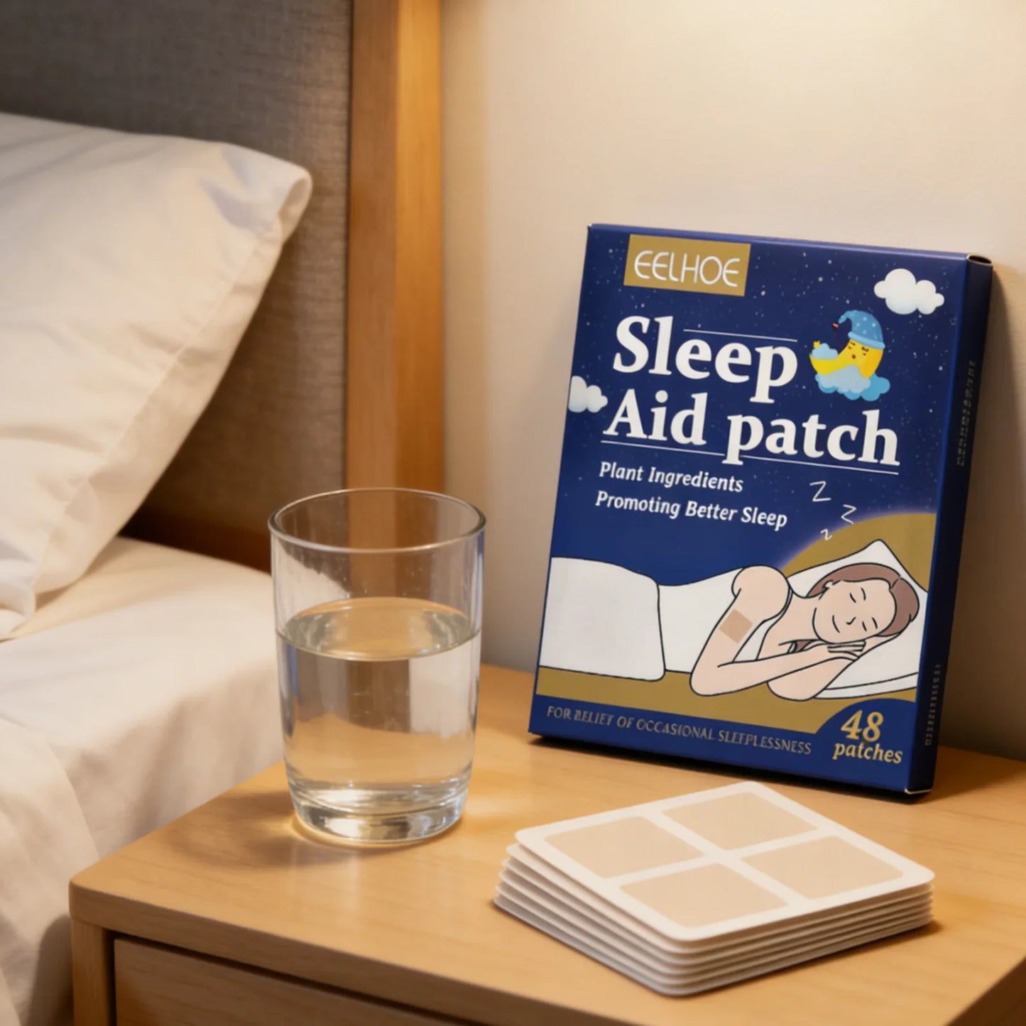 EELHOE Sleep Aid Patches – Natural Plant Extract, 48 Pack